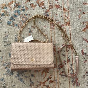 New Rose Gold Tory Burch Purse